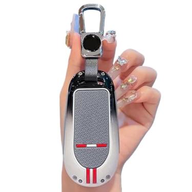 Imagem de Car Key Case Cover Shell Bag Compatível com GWM /HAVAL/H6/M6/ORA/Good Cat/White Cat/IQ Car-Styling Holder Shell Keychain Protection Key Fob Cover Case(A-Square buckle)