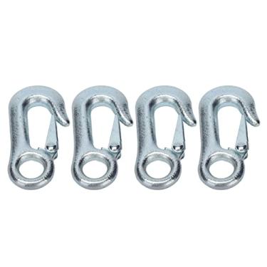 Imagem de Acouto Conjunto de Gancho de Guincho Galvanizado de 4 Unidades Com Travas para Aplicações de Reboque Confiáveis ​​- para Reboques, Trailers e Muito Mais (108 * 20mm)