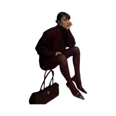 Imagem de Meias Vintage Lolita Para Mulheres, Meias Esculpidas Com Recortes, Leg