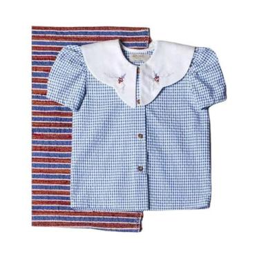 Imagem de Blusa Floral Para Meninas De 1 a 6 Anos Com Estampa Completa De Lírio 