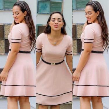 Imagem de Vestido Rodado Lindo Congresso Atacado Princesa Sem Estampa Barato - M