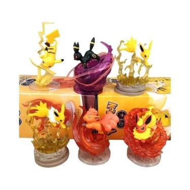 Imagem de Caixa Surpresa De Figuras De Anime Pokémon Pikachu Eevee Snorlax Céu E