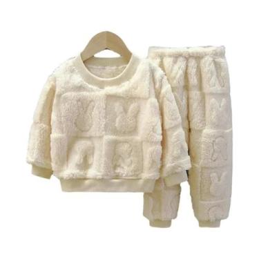 Imagem de Conjunto De Roupas Para Bebês Meninas E Meninos, Suéteres De Fleece Qu