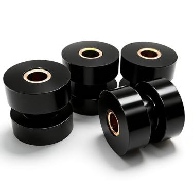 Imagem de Muyesm Kit de buchas de válvulas de escape compatível com Peterbilt 357 375-379 385 Conjunto de buchas de substituição 90,9053G Acessórios de montagem de silenciador de borracha (conjunto preto de 4