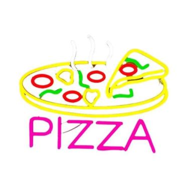 Imagem de Letreiro Neon De Pizza Para Decoração De Parede, Iluminação Para Resta
