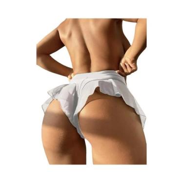 Imagem de Calcinha De Banho Com Renda De Cintura Alta Para Mulheres, Bonita E Só