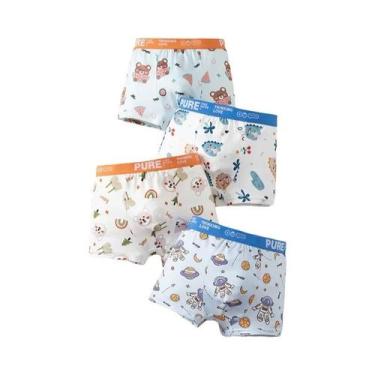 Imagem de Conjunto De 4 Peças De Boxers De Cartoon Para Meninos, Roupa De Casa C
