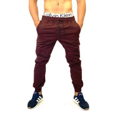 Imagem de CALÇA jeans rasgada JOGGER MASCULINA JEANS RASGADO SLIM EM SARJA CAMUF