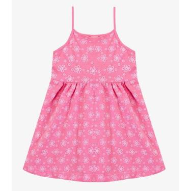 Imagem de Vestido Infantil Estampado de Alcinha Biju Kids Rosa, 2, Rosa