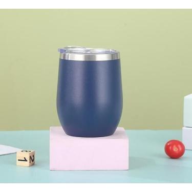 Imagem de Copo Térmico Cuia 360ml Inox Tampa Oval Bebida Quente e Fria 5817 - NE