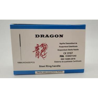 Imagem de Agulha de Acupuntura 0,25x40mm cx c/ 1000 unid com loop Dragon - Gold 