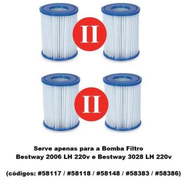 Imagem de Combo 04 cartuchos Bestway MÉDIOS Modelo II 58094 (2x2)