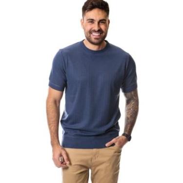 Imagem de Camiseta Masculina Tricot Manga Curta Gola Redonda Crocker - 50039-Masculino