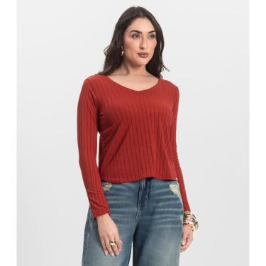 Imagem de Blusa Manga Longa Infinita Cor Laranja-Feminino