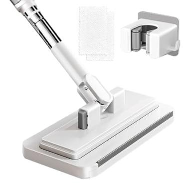 Imagem de Mops Para Limpeza De Pisos - Ferramenta De Limpeza Com Design De Clipe Sem Toque E 2 Panos Reutilizáveis | Esfregona Preguiçosa - para Limpar Cozinha Sala Chão Azulejo Laminado Mármore