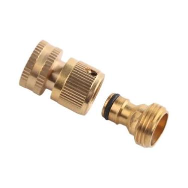 Imagem de Conjunto De Conectores Rápidos De Latão Para Mangueira De Jardim 3/4 P