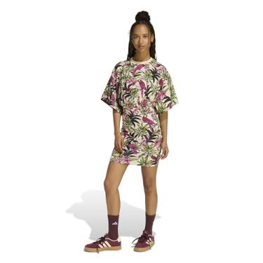 Imagem de adidas Vestido feminino Farm Rio, Linho de cristal/fúcsia semi lúcida/limão pré-amado, PP
