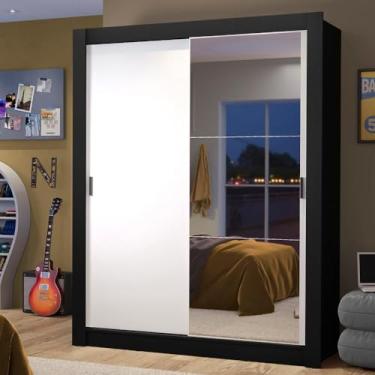 Imagem de Guarda-Roupa Solteiro Madesa Dallas 2 Portas de Correr com Espelho 2 Gavetas