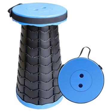 Imagem de Banqueta Retrátil Portátil Ajustável Banquinho Dobrável Compacta Sortida Apoio Para Viagem Camping Pesca Praia