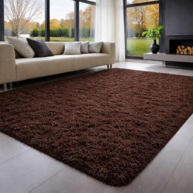 Imagem de Tapete Peludo Grande 3,00x2,00 Felpudo Antiderrapante Lavável para Sala e Quarto(Chocolate)