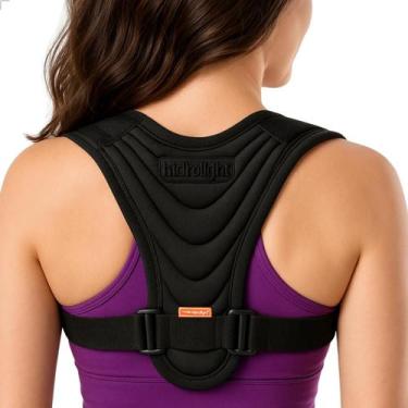 Imagem de Colete Cervical Corretor Postural Costas Alinha Coluna Unissex Ajustáv