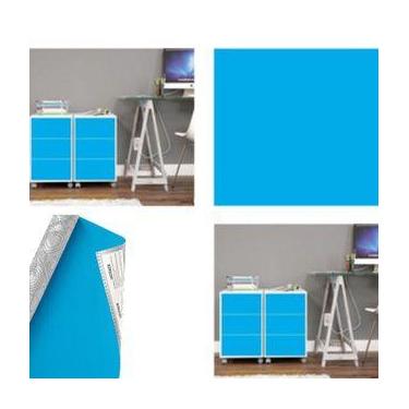 Imagem de Papel Adesivo Tipo Contact Cores Fosco 5 Metros - leonora, Azul