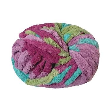 Imagem de Fio De Chenille Macio E Colorido 250g Para Tricô Grosso, Ninhos Para P