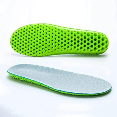 Imagem de THJKUPO Palmilhas de aumento de altura 1/2/3 cm acima desodorante de malha invisível almofada respirável almofadas de absorção de choque cor verde (A3 cm, EU35-36 (230 mm))