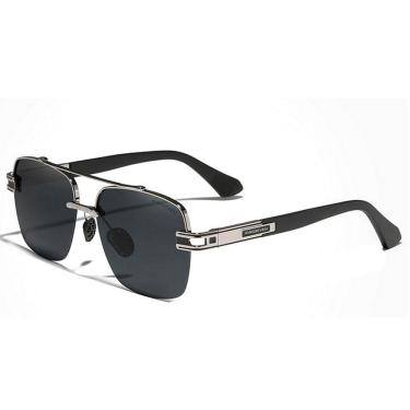 Imagem de Óculos De Sol Masculino Quadrado Design Retro Proteção Uv400