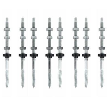 Imagem de Kit 8 parafuso estrutura painel solar telha fibro madeira - METAL PART