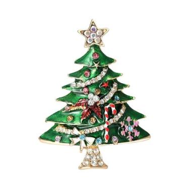 Imagem de Broche De Estrela De Strass Para Árvore De Natal, Alfinete Clássico Pa