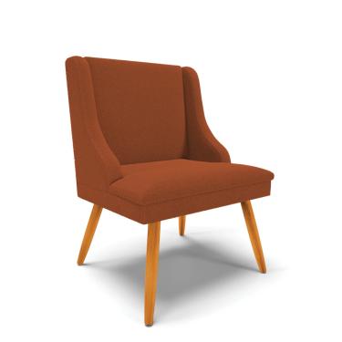 Imagem de Cadeira Sala de Jantar Pé Palito Castanho Liz Bouclê Terra D03 - D'Rossi