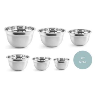 Imagem de Jogo de Bowls Inox Profissional 6 Peças - O Kit Completo para sua Cozi