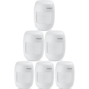 Imagem de Kit 6 Sensores Alarme Passivo Infravermelho Com Fio Interno IVP 3000 C
