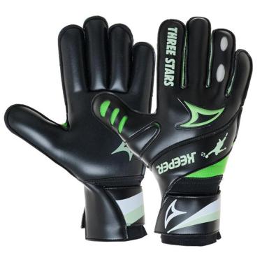 Imagem de Luva de Goleiro Juvenil Three Stars Keeper Palma Preta-Unissex