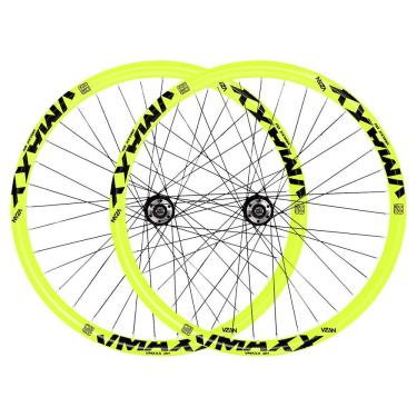 Imagem de Par Roda Aro 26 Vzan Vmaxx Neon Para Freio a Disco Cubo Rosca