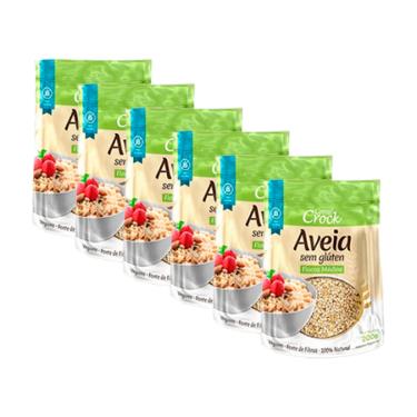 Imagem de Kit 6X: Aveia em Flocos Médios Sem Glúten Leve Crock 200g