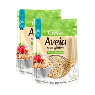 Imagem de Kit 2X: Aveia em Flocos Médios Sem Glúten Leve Crock 200g