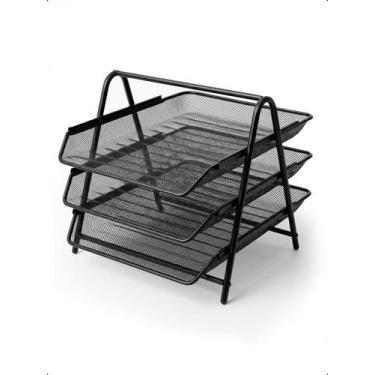 Imagem de Suporte Organizador De Mesa Escritório Documentos 3 Bandejas - Klizz