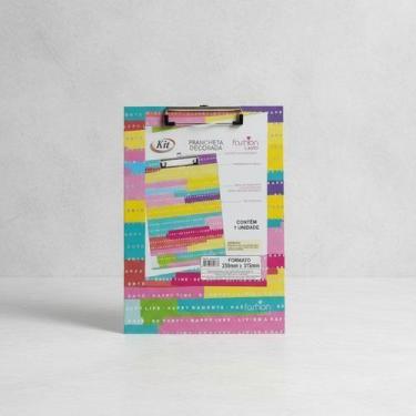 Imagem de Prancheta Fichário Fashion World Kit Colorido - 230Mmx315Mm