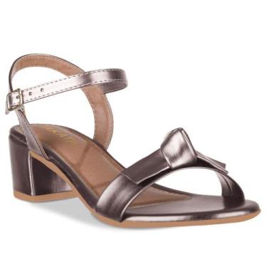 Imagem de Sandália Feminina Salto Baixo Bloco Grosso Casual Confortável Moda Fiv