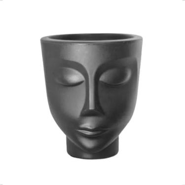 Imagem de Vaso Para Planta Face Rosto Menino N21 Nutriplan Preto