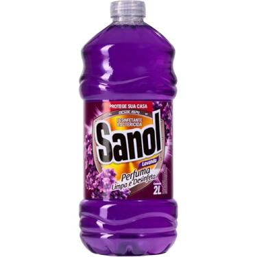 Imagem de Desinfetante Líquido para uso Geral, Lavanda, Sanol, 2 Litros, Roxo