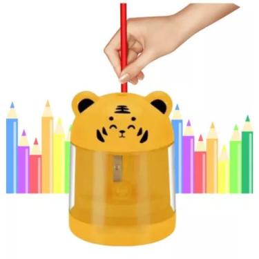 Imagem de Apontador de Lápis Elétrico Bichinho Infantil à Pilha Com Refil e Ades