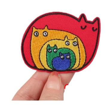 Imagem de Adesivos De Gato Fofos Para Roupa, Bordados Em Desenho Animado, Tipo A
