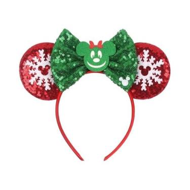 Imagem de Tiara De Natal Disney Mickey Mouse Para Meninas, Adultos E Crianças Co