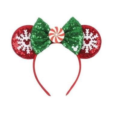 Imagem de Tiara De Natal Disney Mickey Mouse Para Meninas, Adultos E Crianças Co