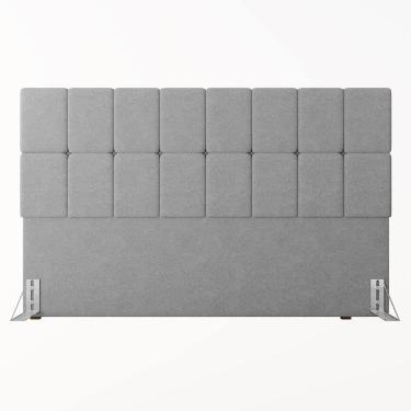 Imagem de Cabeceira King 192cm Boucle Estofada Design Moderno para Quarto Linea Cinza Escuro