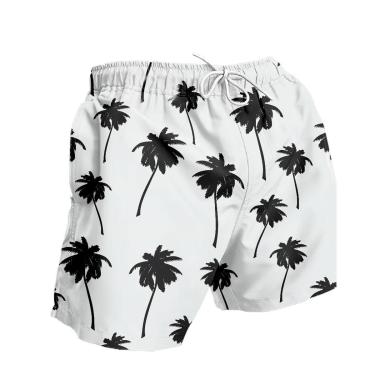 Imagem de Bermuda Masculina Casual Estampada em Tactel Leve com Bolsos Funcionais-Masculino