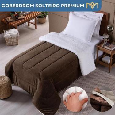 Imagem de Coberdrom Solteiro Sherpa Dupla Face Extra Macio Toque Aveludado Premi